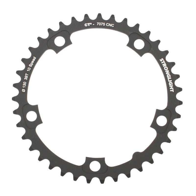 Plateau route Stronglight 5 branches 130 mm pour Shimano Ultegra 6700 intérieur noir CT2 10 v – 39 dents
