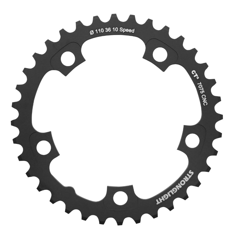 Plateau route Stronglight 5 branches 110 mm pour Shimano Ultegra 6750 intérieur noir CT2 10 v – 36 dents