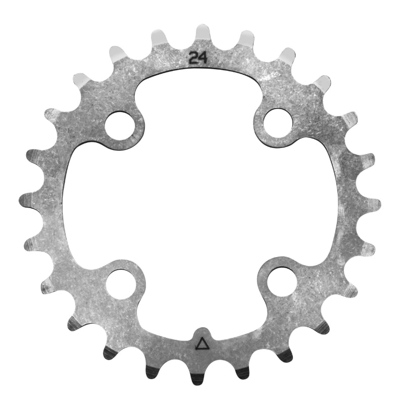 Plateau VTT Stronglight 4 branches 64 mm intérieur triple argent acier 8-9 v – 24 dents