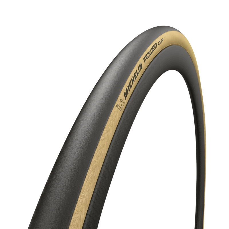 Pneu route Michelin Power Cup Classic noir-beige tringle souple – 700 x 25 (25-622)