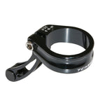 Collier de selle alu noir Ø 35 mm avec arrêt de gaine pour cyclo-cross