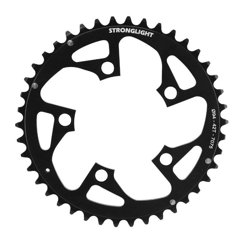 Plateau VTT Stronglight 5 branches 94 mm extérieur triple noir 8-9 v – 42 dents