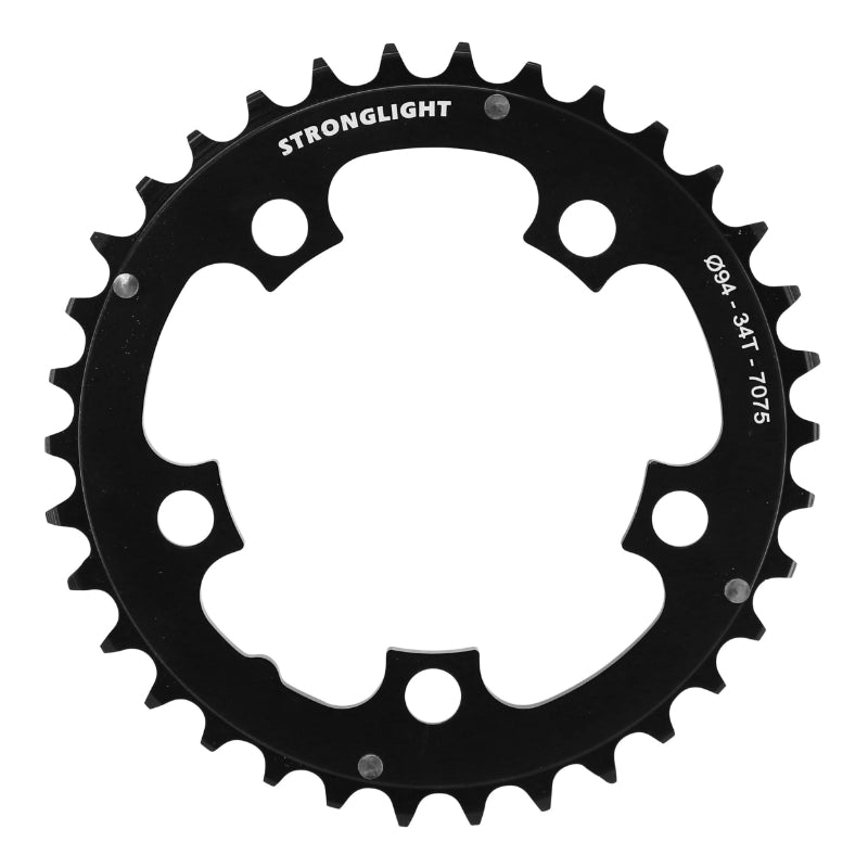 Plateau VTT Stronglight 5 branches 94 mm milieu triple noir 8-9 v – 34 dents
