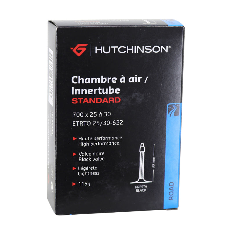 Chambre à air 700 x 25-30 Hutchinson valve Presta noire 80 mm