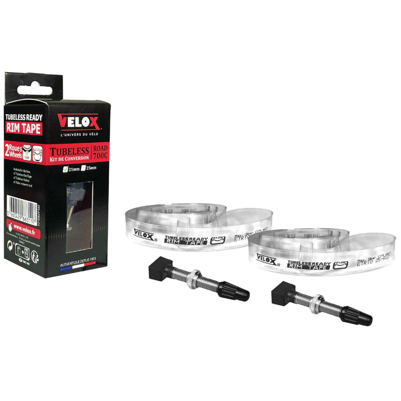 Kit de conversion tubeless route Velox 700 x 21 mm avec valves