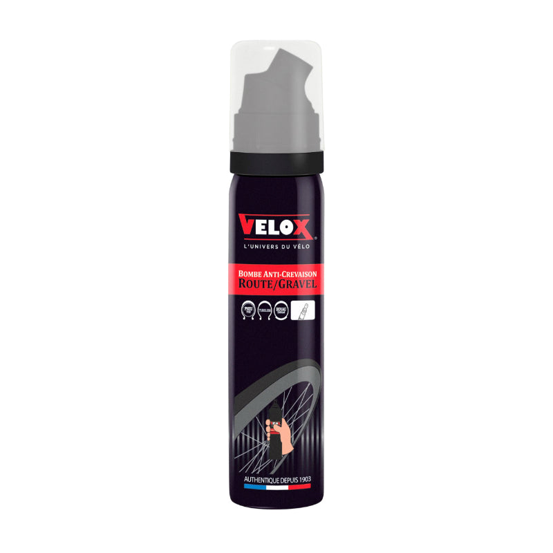 Bombe anti-crevaison Velox raccord Presta – 75 ml