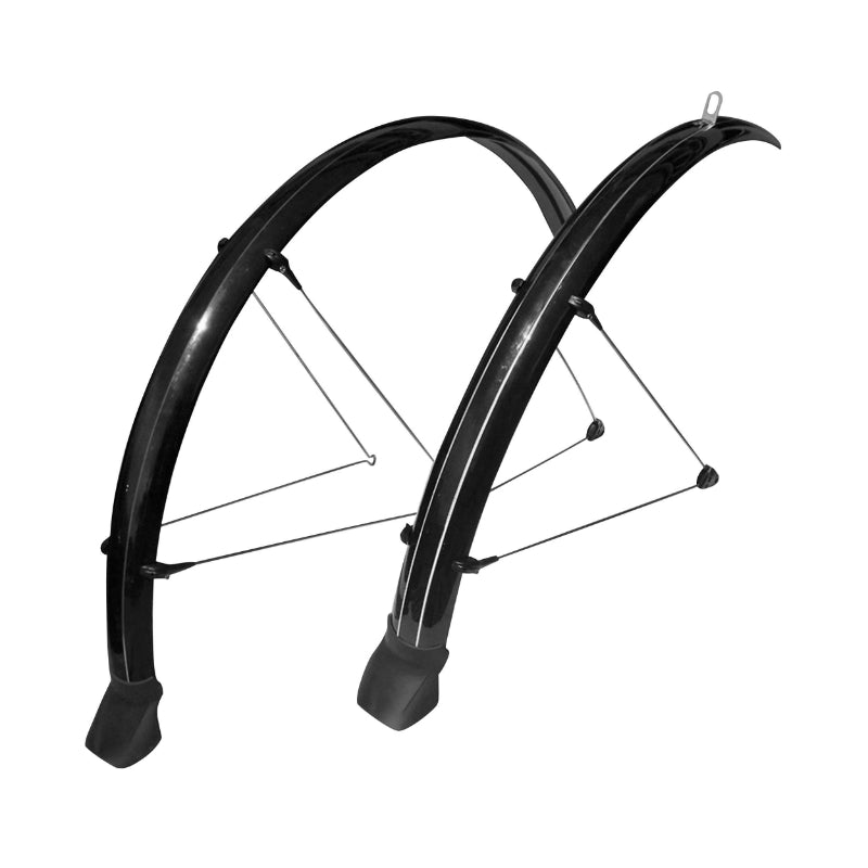 Garde-boue route 700 Stronglight noirs Mix Clip avec bavettes (paire) – 35 mm