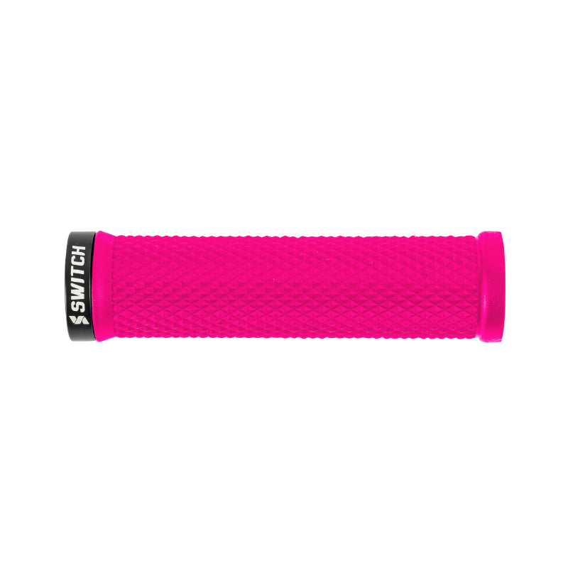 Poignées VTT Switch Flow Lock-On (paire) – Rose fluo