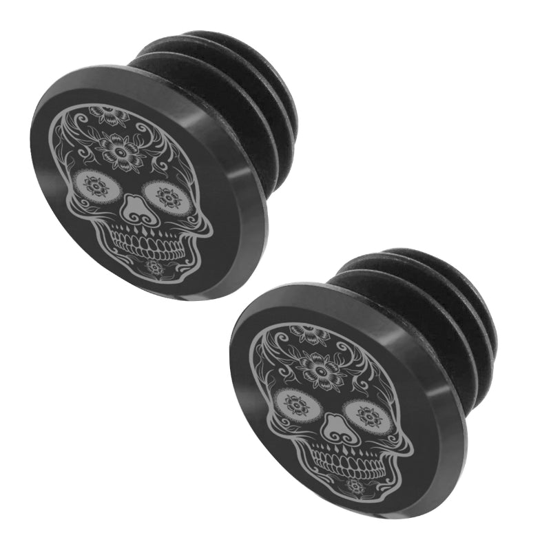 Bouchons de cintre VTT Switch Skull (paire) – Noir-gris