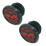 Bouchons de cintre VTT Switch Skull (paire) – Noir-rouge