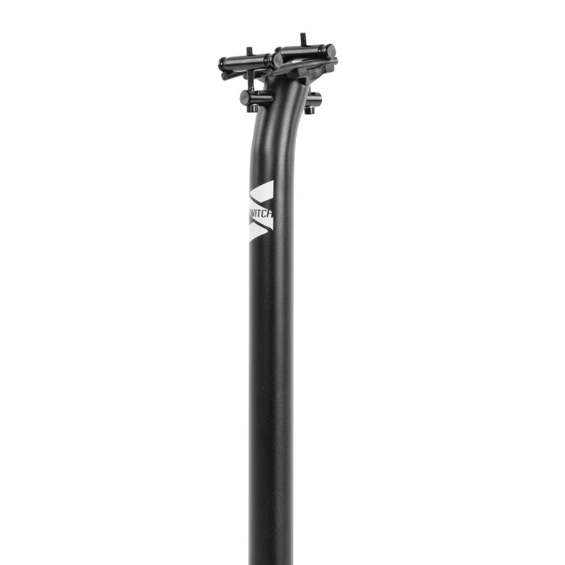 Tige de selle VTT Switch Back alu noir 390 mm recul 20 mm – 27,2 mm