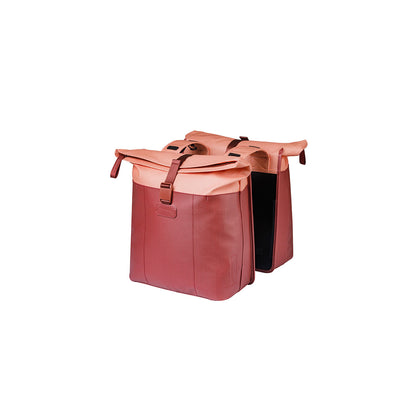 Sacoche double Vive 28-35 L BASIL – Crochets standard / Bordeaux/rosé