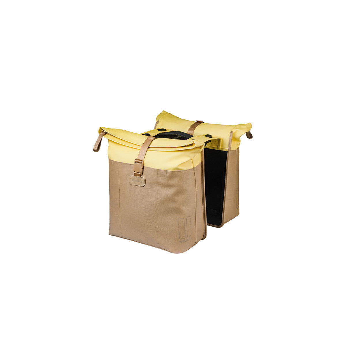 Sacoche double Vive 28-35 L BASIL – MIK / Sable/jaune