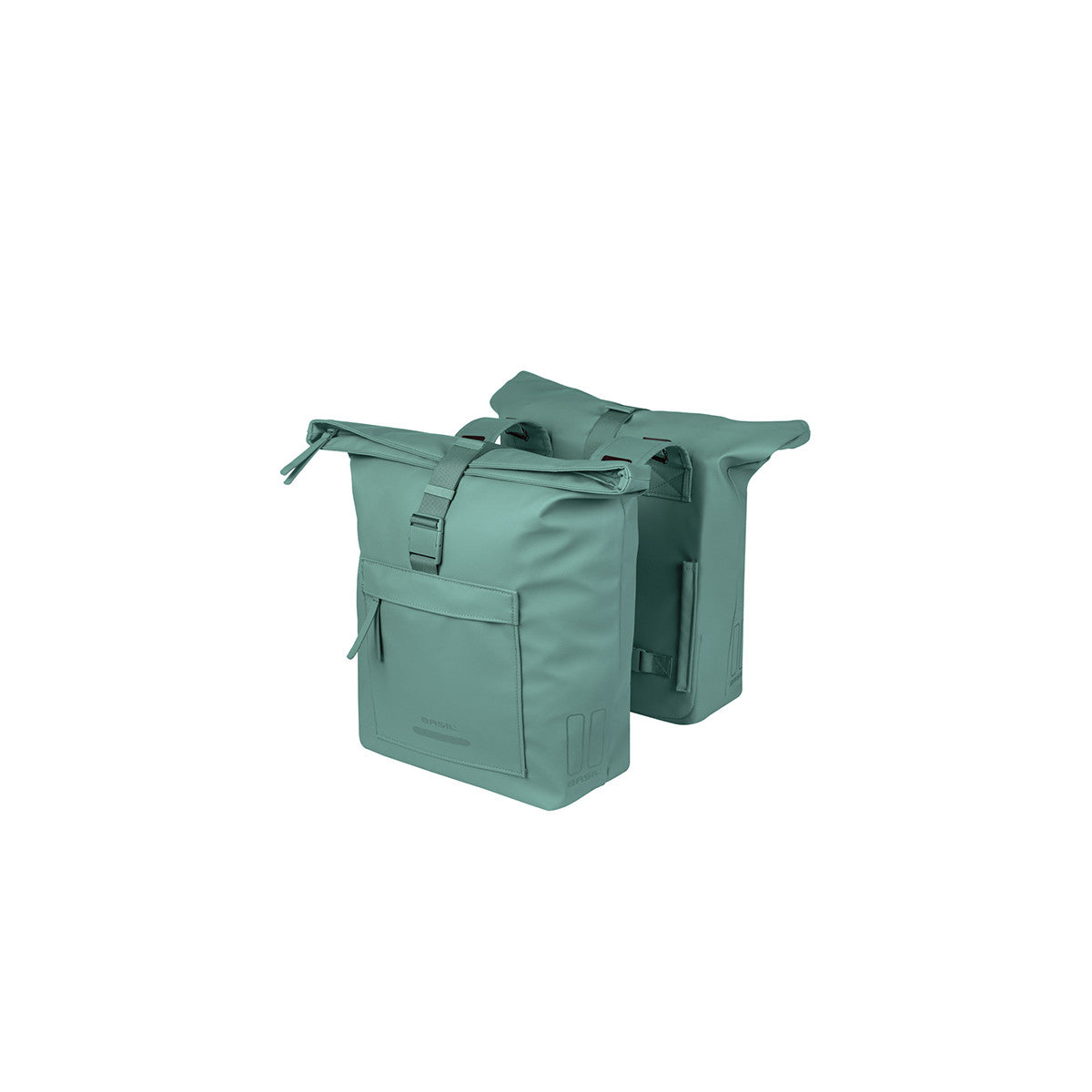 Sacoche double Brooklyn 41 L BASIL – Crochets standard / Vert argenté