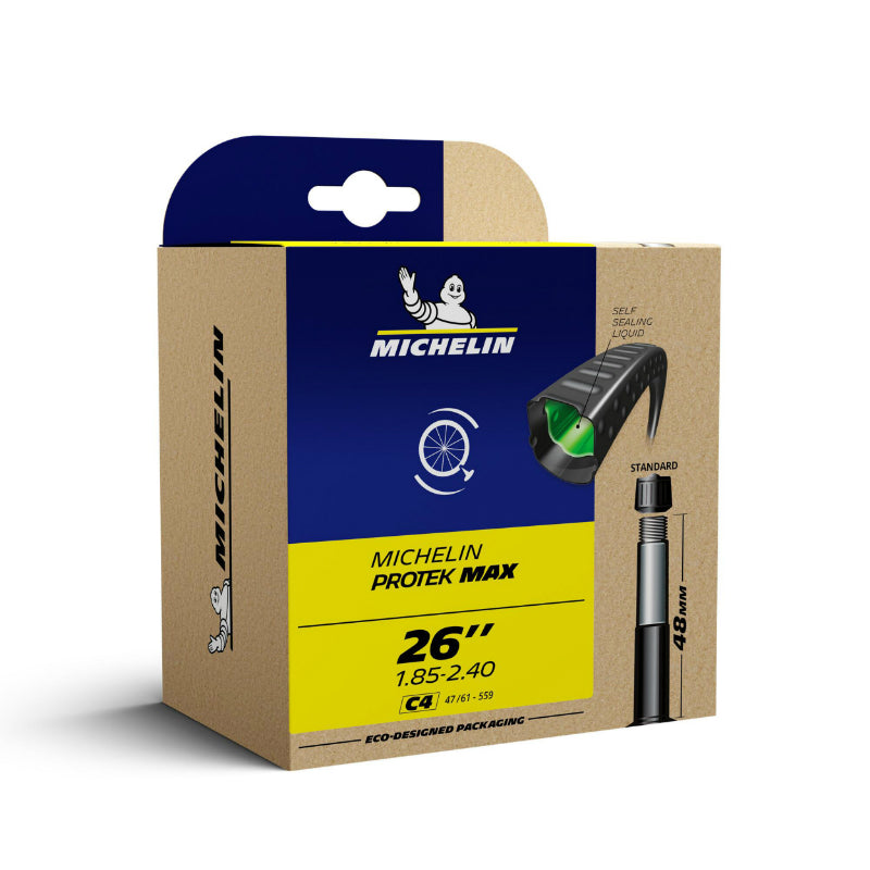 Chambre à air 26 x 1,85-2,40 Michelin Protek Max avec préventif, valve Schrader