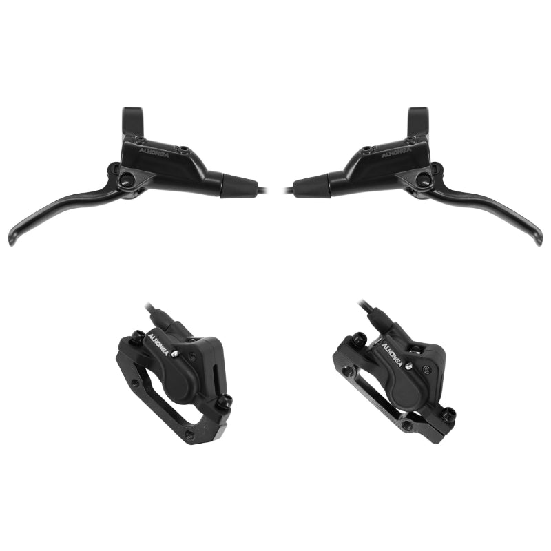 Freins à disque hydrauliques VTT Alhonga noir avant et arrière sans disques – vue 4