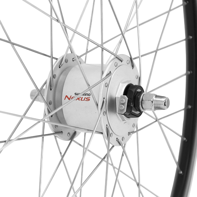 Roue avant VTT 27,5" ER10 noire moyeu dynamo Shimano 2,4 W – vue 2