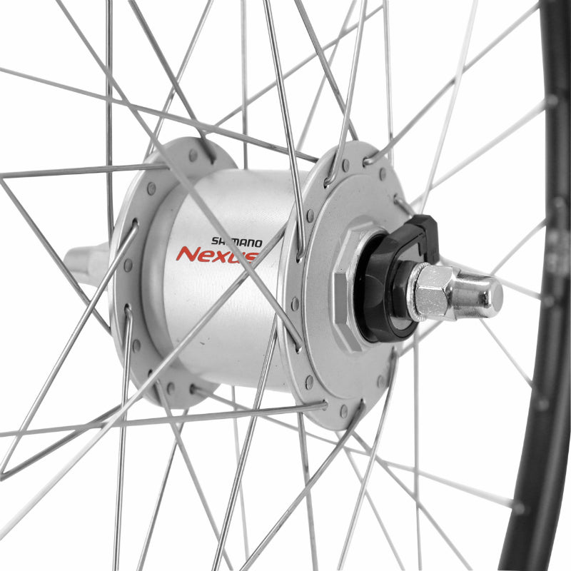 Roue avant VTT 27,5" ER10 noire moyeu dynamo Shimano 3 W