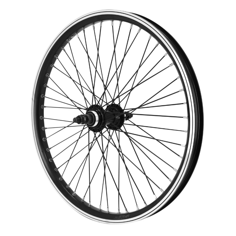 Roue arrière BMX 20" noire moyeu flip-flop 48 rayons – vue 4