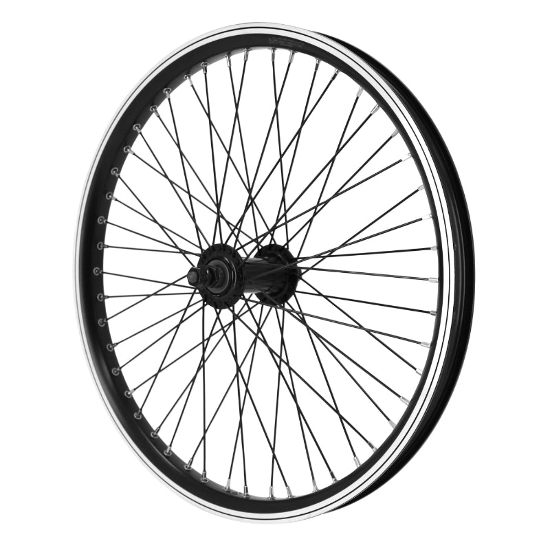 Roue avant BMX 20" noire axe 3/8" 48 rayons – vue 4
