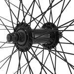 Roue avant BMX 20" noire axe 3/8" 48 rayons