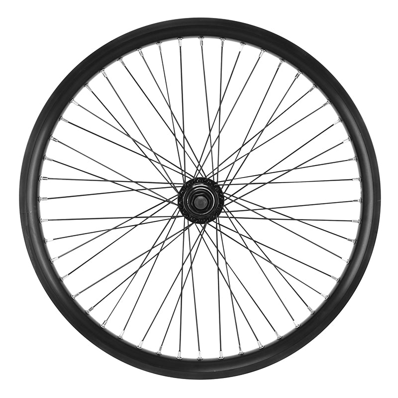 Roue arrière BMX 20" noire moyeu flip-flop alu 48 rayons – vue 3