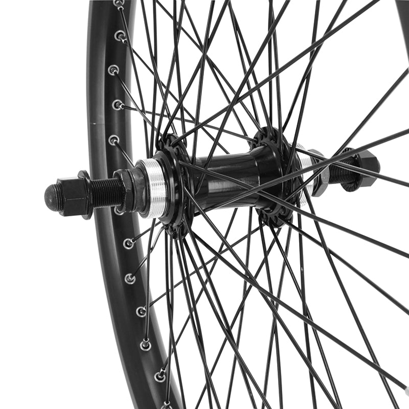 Roue arrière BMX 20" noire moyeu flip-flop alu 48 rayons – vue 2