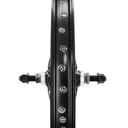 Roue arrière BMX 20" noire moyeu flip-flop alu 48 rayons