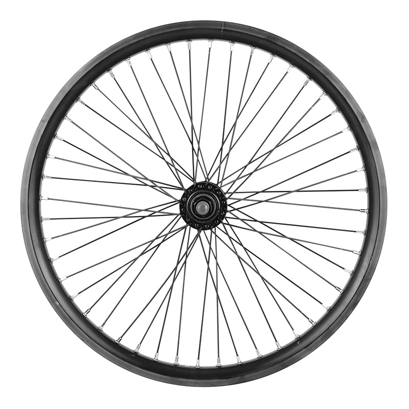 Roue avant BMX 20" noire axe 14 mm 48 rayons – vue 2
