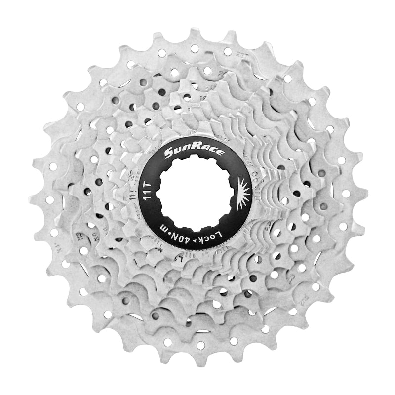 Cassette Sunrace RS0 10 vitesses 11-28 route argent compatible Shimano