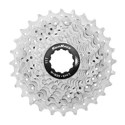 Cassette Sunrace RS0 10 vitesses 11-28 route argent compatible Shimano