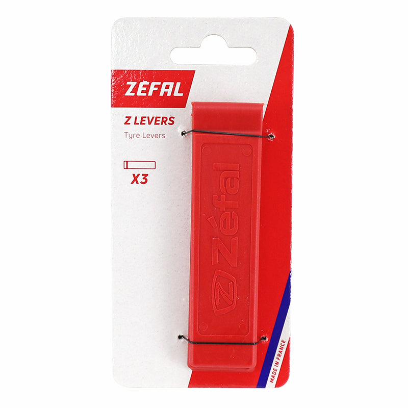 Démonte-pneus Zefal Z Levers incassables rouges (lot de 3)
