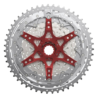 Cassette Sunrace MZ903 12 vitesses 11-51 VTT argent compatible Shimano