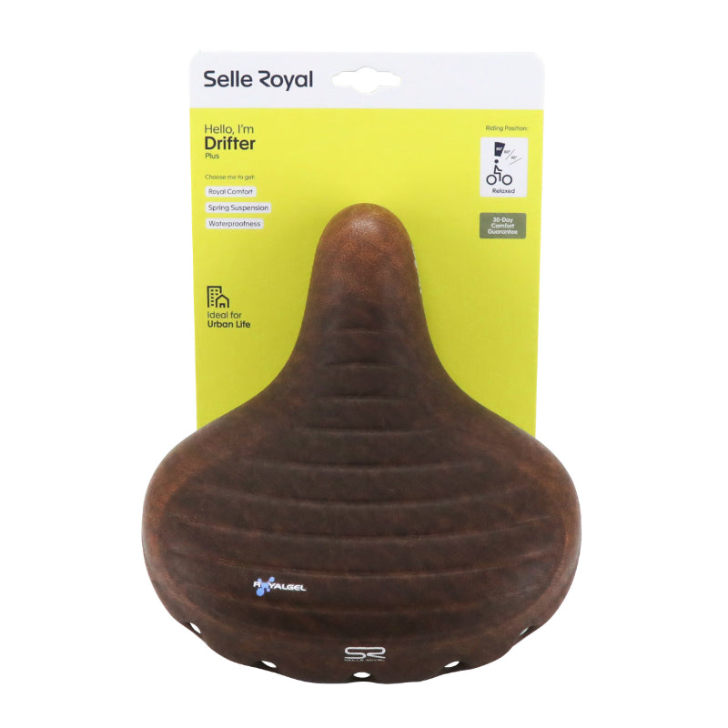 Selle city Selle Royal Drifter Plus marron gel et double ressort