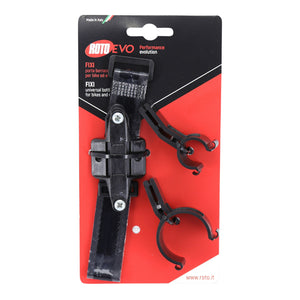 Fixation porte-bidon universelle Roto à velcro avec support mini pompe