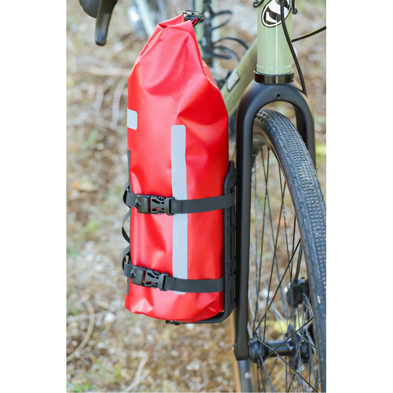 Sacoche de fourche Zefal Z Adventure Fork Pack 6 L rouge avec support – vue 4
