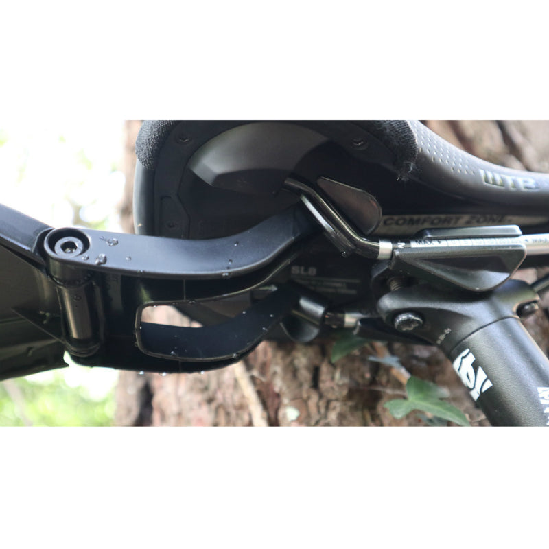 Garde-boue arrière VTT Polisport S-Mud MTB réglable noir sur rails de selle 380 mm – vue 3