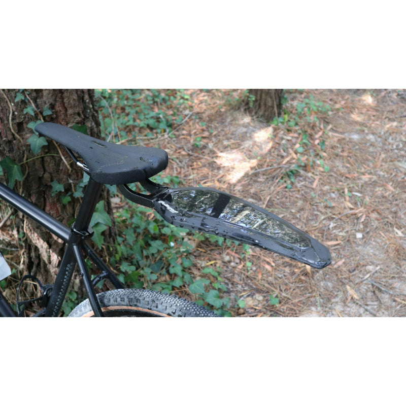 Garde-boue arrière VTT Polisport S-Mud MTB réglable noir sur rails de selle 380 mm – vue 2
