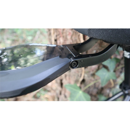 Garde-boue arrière VTT Polisport S-Mud MTB réglable noir sur rails de selle 380 mm