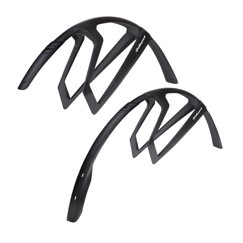 Garde-boue route Polisport R-Mud noirs fixation velcro (paire) – vue 3