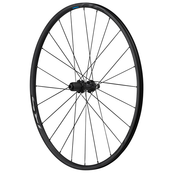 SHIMANO Roue Arrière RS370 10-11v Alu TL Frein Disc Axe Trav