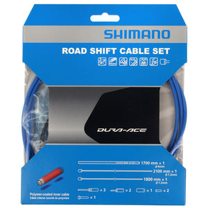 SHIMANO Kit Cables Gaines Derailleurs Dura Ace Bleu Polymere