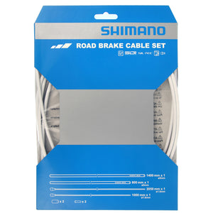 Kit Cables Gaines Frein Route SHIMANO, Blanc, PTFE
