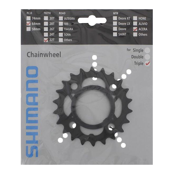 SHIMANO Plateau 22D Acera FC-M361 Noir CN-Flasque