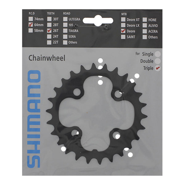 SHIMANO Plateau 26D FC-M590 Noir