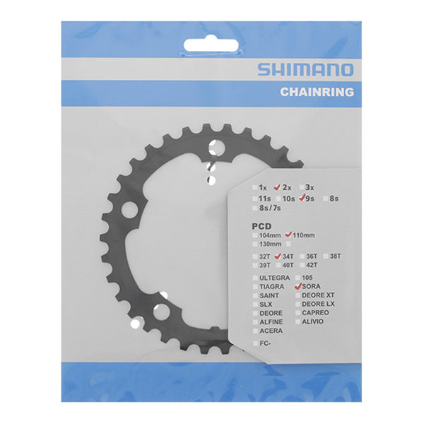 SHIMANO Plateau 34D Sora FC-3550 110mm BCD. Noir