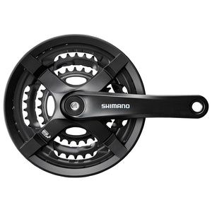 SHIMANO Pédalier 6/7/8v Noir FC-TY501 48/38/28D 170mm