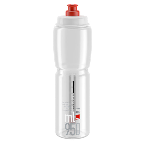 Bidon Elite Jet – Transparent logo rouge 950 ml