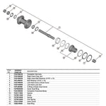 SHIMANO Axe Complet de Moyeu 157mm FH-M7130-B