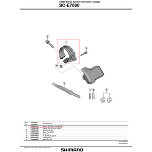SHIMANO Collier A 31.8mm Av Boulon SC-E7000